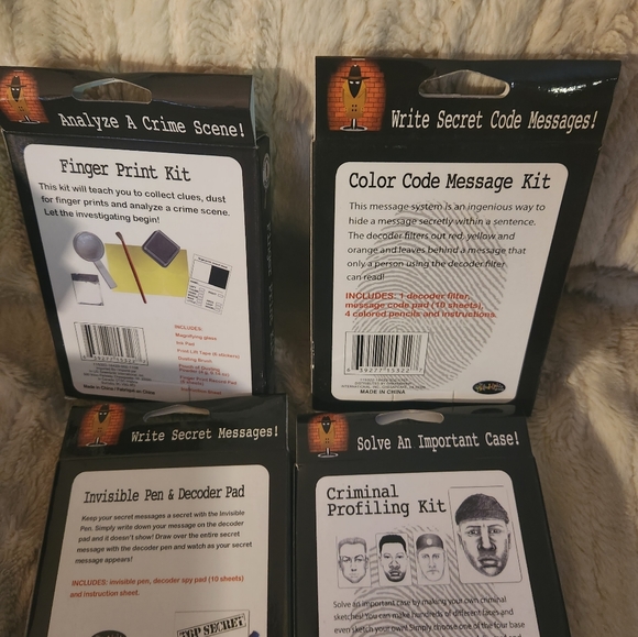 Color Code Message kit, Criminal Profiling kit, and Invisible Pen & Decoder pad, - Picture 4 of 5